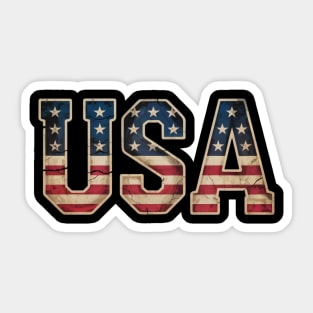 USA US Flag Patriotic 4th of July America Sticker